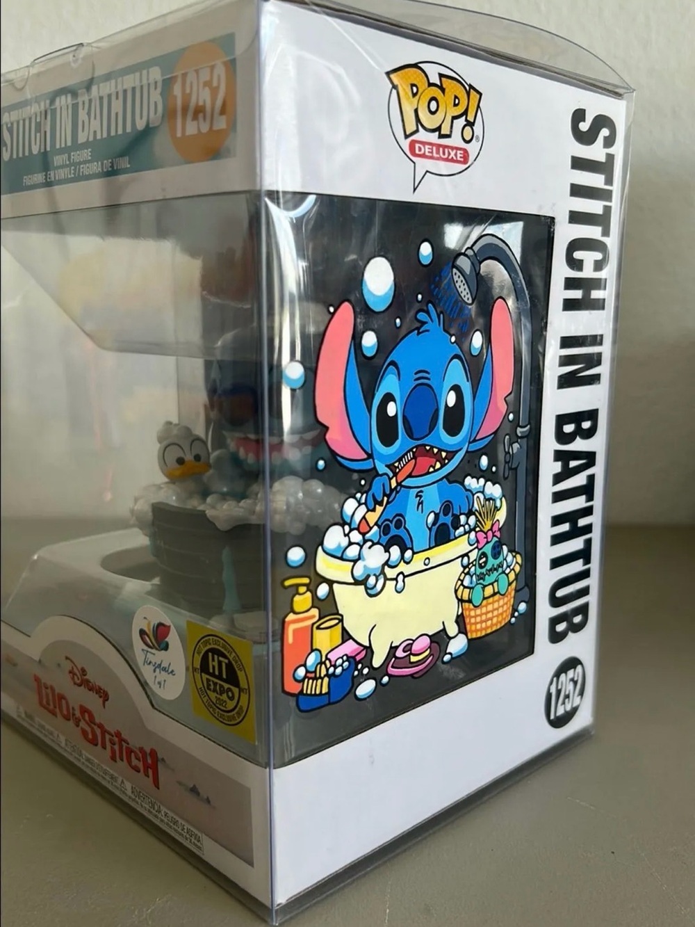 Disney Pop! Large Deluxe Stitch in Bathtub — Blue & Pink Accents